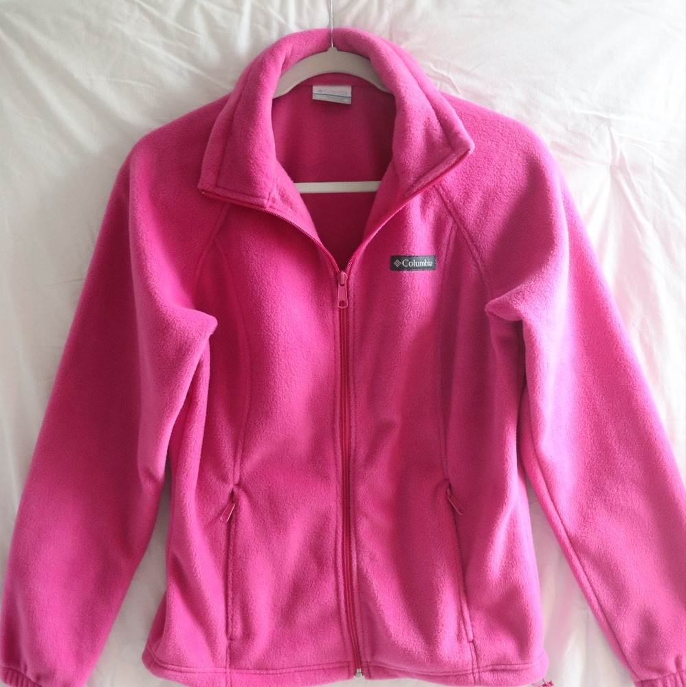 Columbia Zip-Up Jacket, Size M, Pink